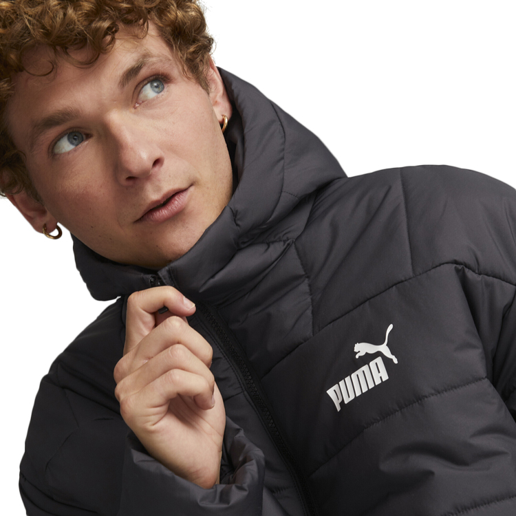 Geacă pt Barbati Puma Hooded Padded Coat S Negru photo 3