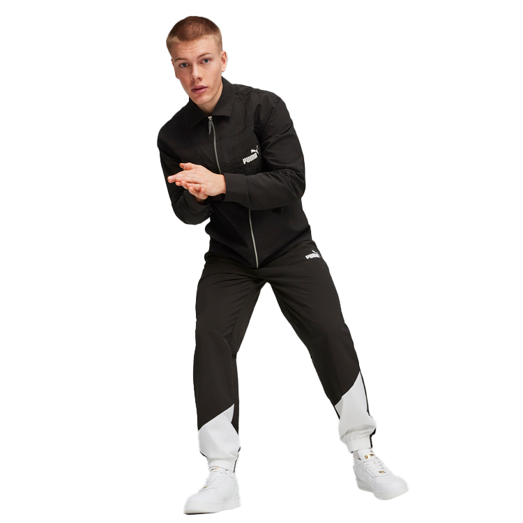 Брюки Puma POWER Colorblock Woven Pants S Черный/Белый Мужской photo 4