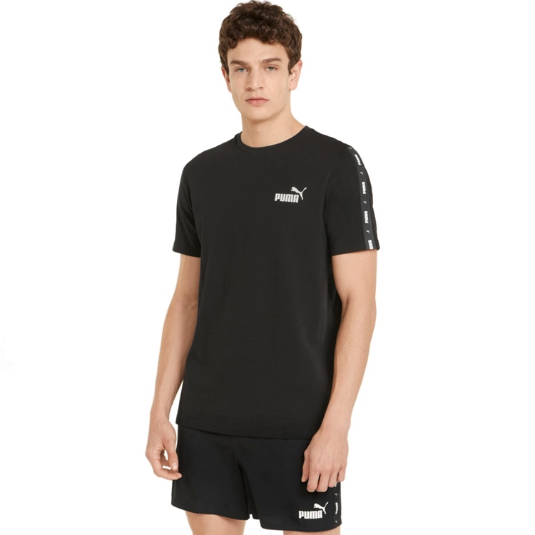 Tricou bărbătesc Puma Tape Tee S Negru photo 2