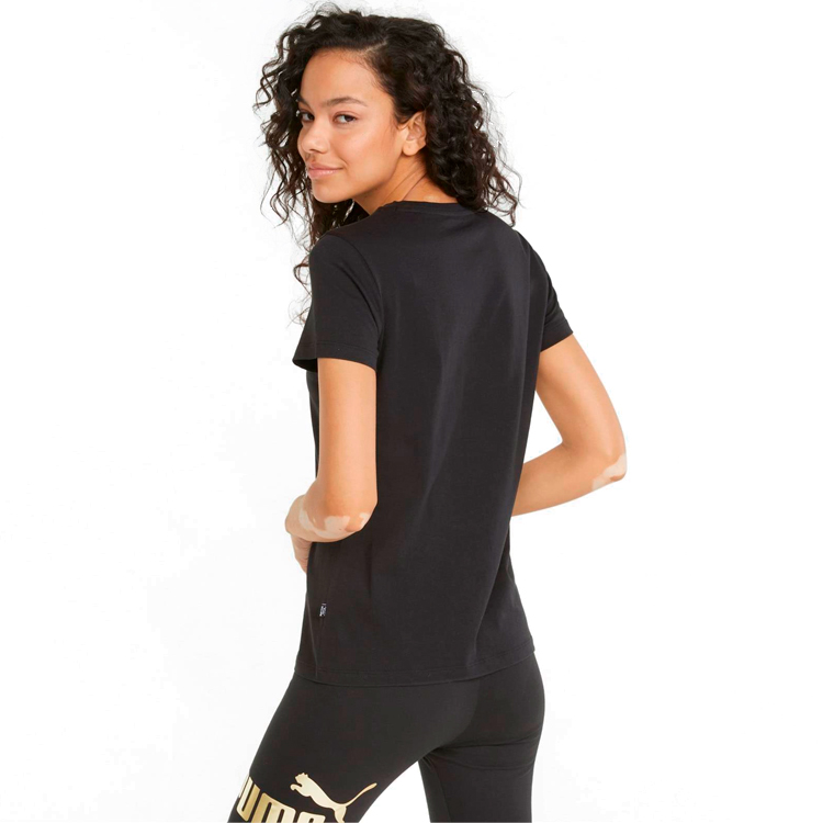 Футболка Puma ESS+ Metallic Logo Tee XS Черный Женский photo 4