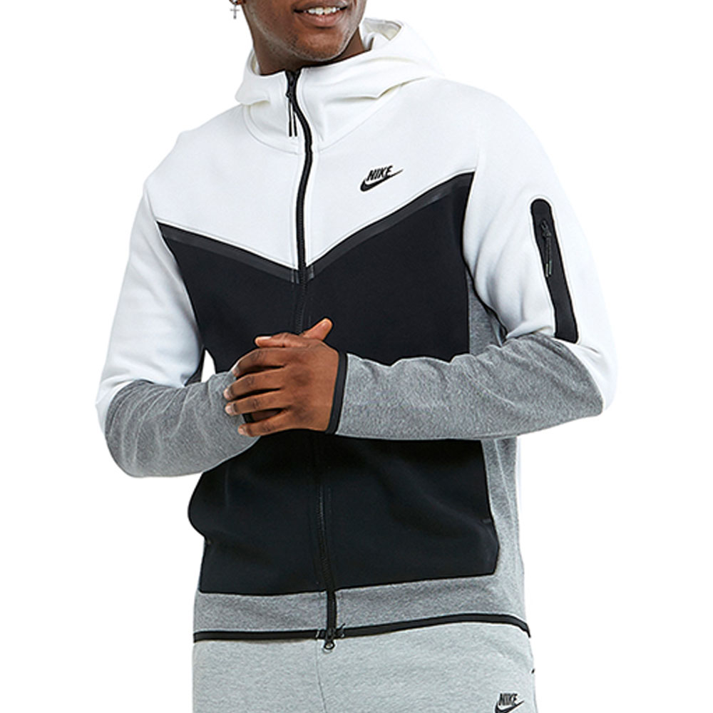 Hanorac pt bărbați Nike M NSW TCH FLC HOODIE FZ WR L Negru-alb photo 1