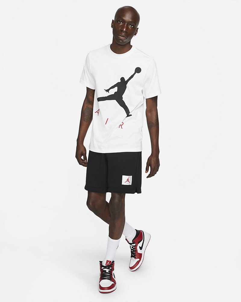 Tricou bărbătesc Nike M J JUMPMAN AIR HBR SS CREW L Alb photo 3