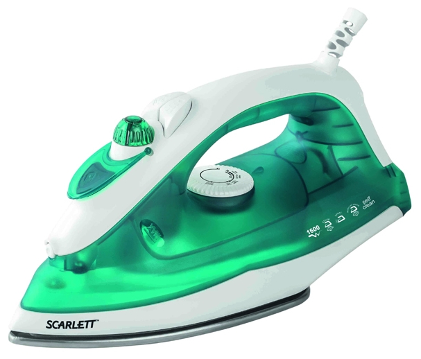 Утюг Scarlett SC-SI30S01, 220 мл, Белый/Зеленый photo Утюг Scarlett SC-SI30S01, 220 мл, Белый/Зеленый photo