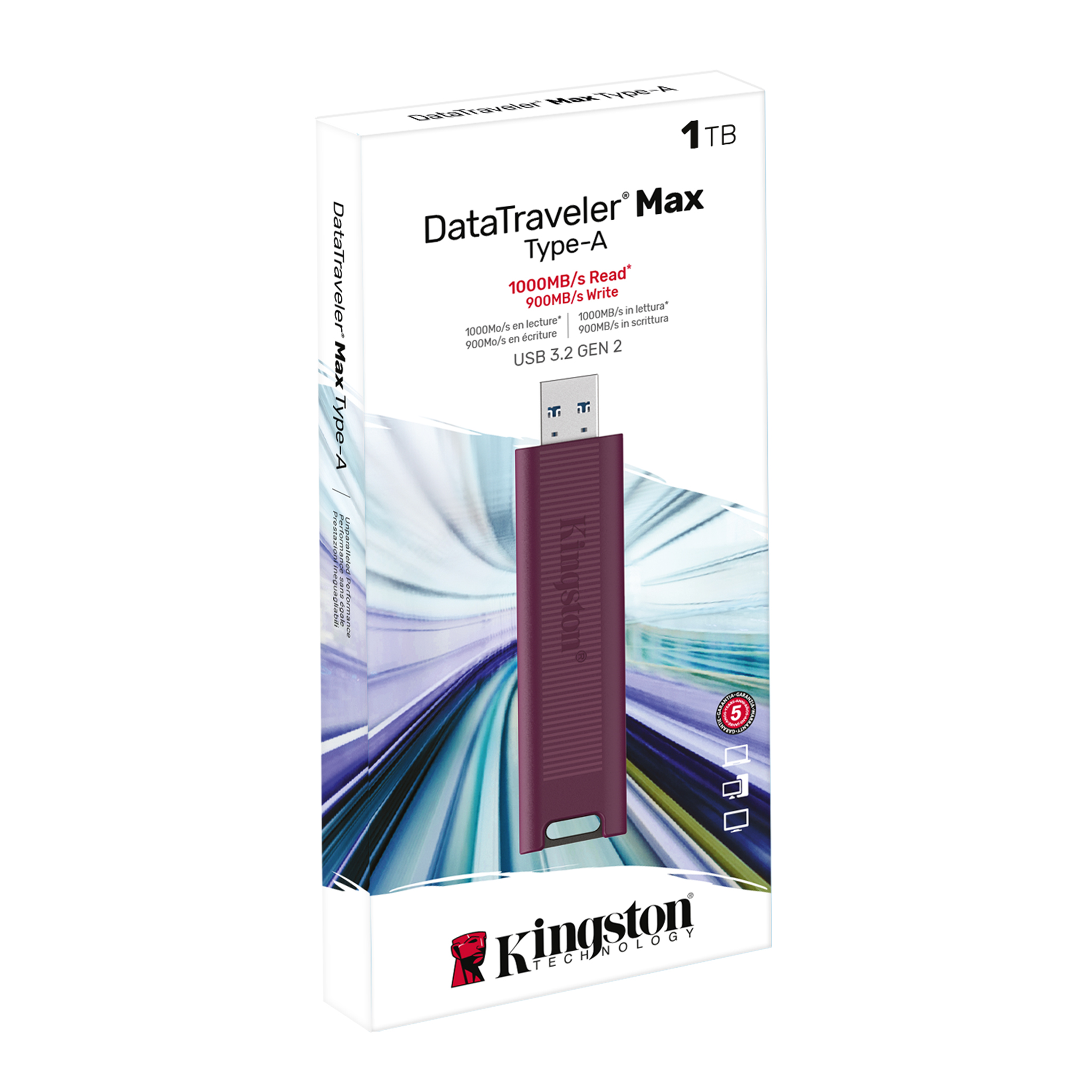 USB Flash Drives Kingston DataTraveler Max / USB3.2 / 1.0TB / Red photo 3