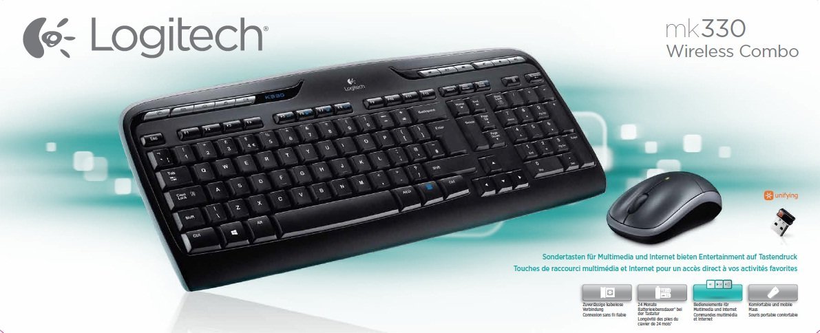 Tastatura cu mouse Wireless Logitech MK330 / USB / Black photo 3