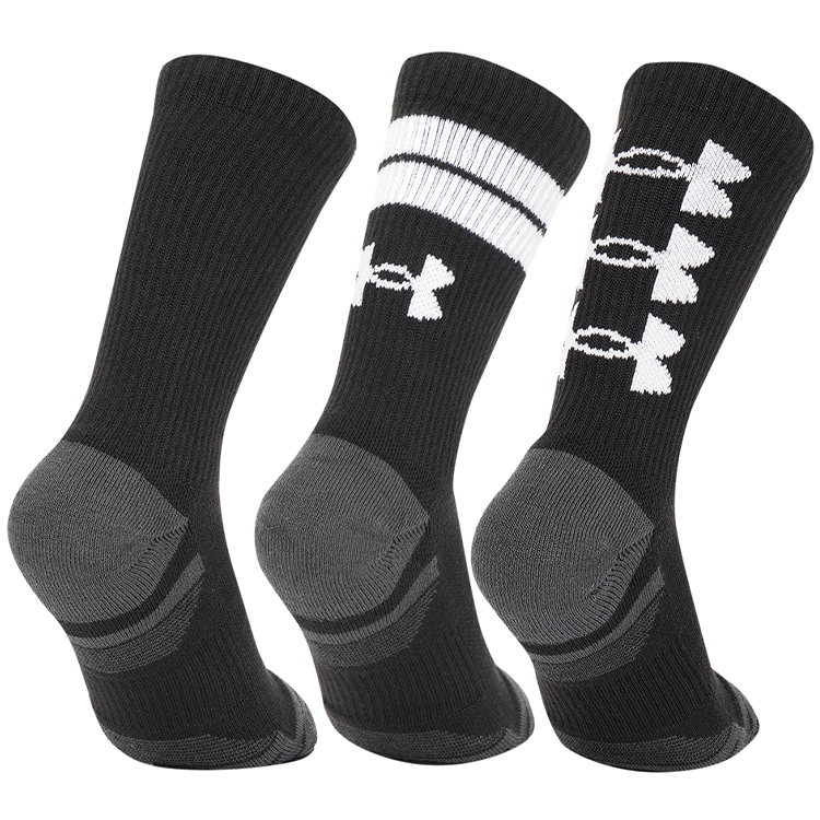 Носки Унисекс Under Armour UA Perf Tech Nov 3pk Crew L Черный photo 2