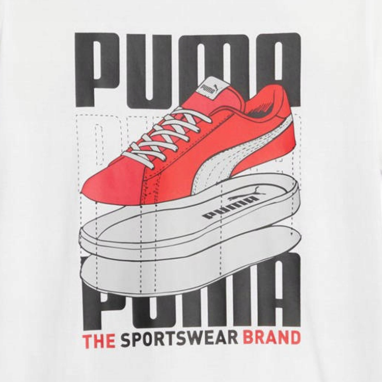 Tricou bărbătesc Puma GRAPHICS Sneaker Tee S Alb photo 3