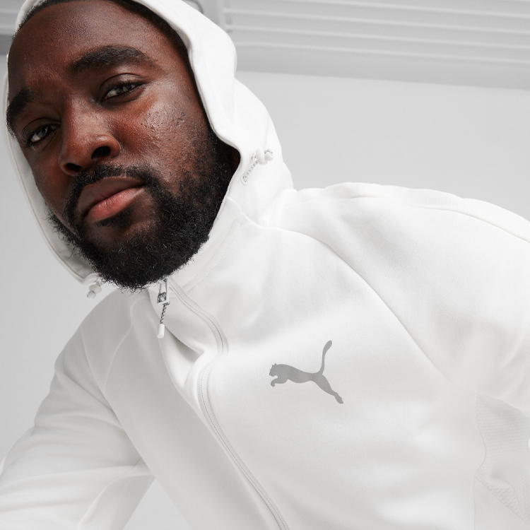 Hanorac pt bărbați Puma EVOSTRIPE Full-Zip Hoodie DK S Alb photo 3