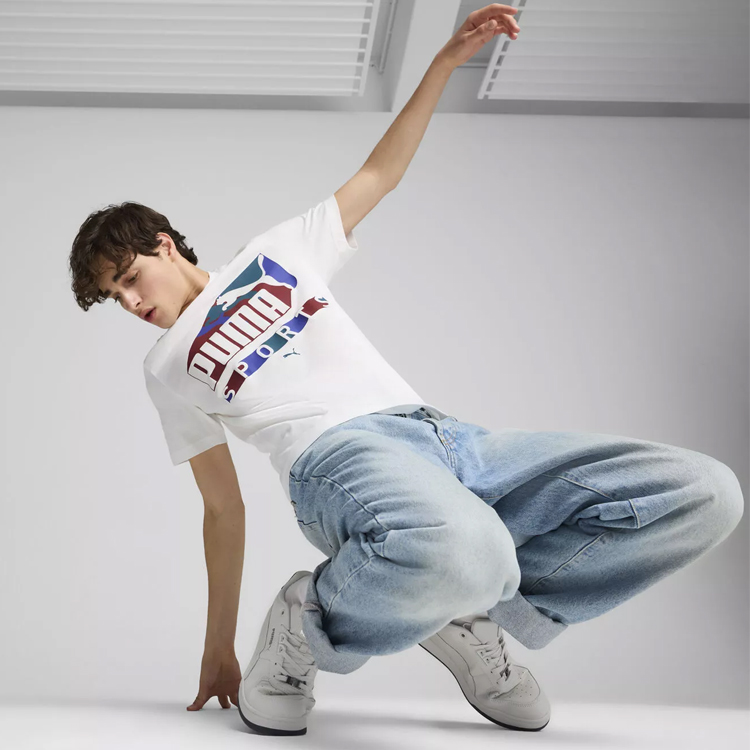 Tricou bărbătesc Puma GRAPHICS Sports Tee S Alb photo 3