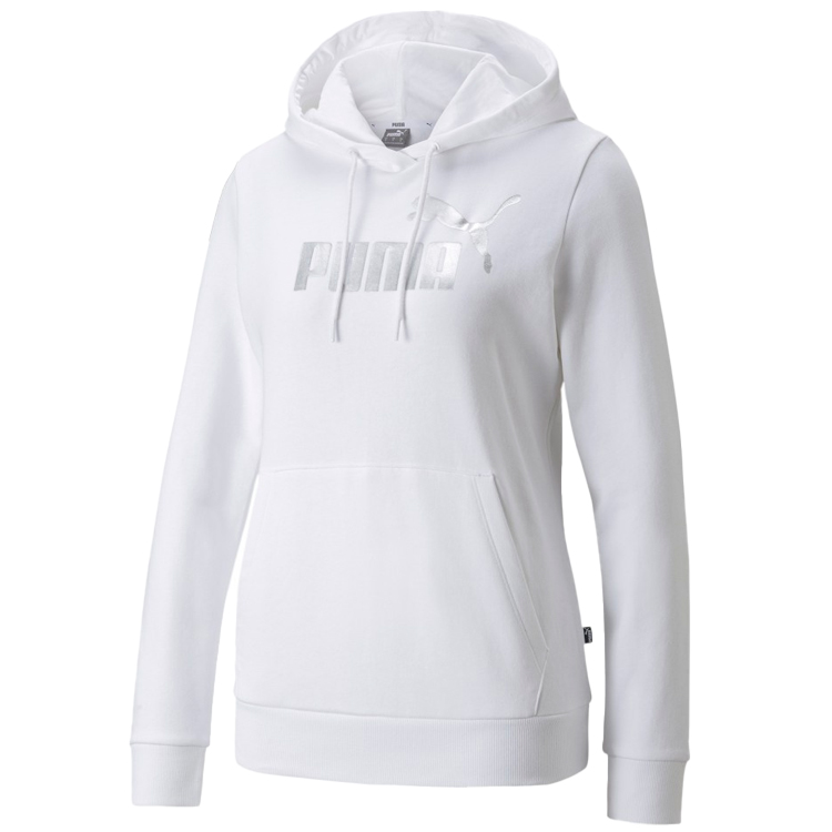 Hanorac Puma ESS+ Metallic Logo Hoodie TR XS Alb Femei photo 1 Hanorac Puma ESS+ Metallic Logo Hoodie TR XS Alb Femei photo 1