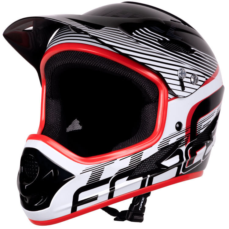 Casca de bicicleta Force TIGER downhill Negru-rosu-alb 902102 photo 1 Casca de bicicleta Force TIGER downhill Negru-rosu-alb 902102 photo 1