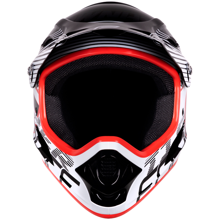 Casca de bicicleta Force TIGER downhill Negru-rosu-alb 902102 photo 3