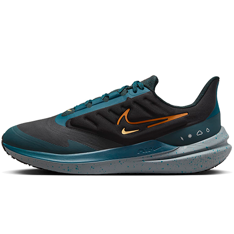 Кроссовки Nike AIR WINFLO 9 SHIELD / Мужской / 40.5 / Черный/Бирюзовый photo 1 Кроссовки Nike AIR WINFLO 9 SHIELD / Мужской / 40.5 / Черный/Бирюзовый photo 1