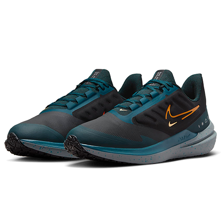 Кроссовки Nike AIR WINFLO 9 SHIELD / Мужской / 40.5 / Черный/Бирюзовый photo 2