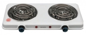 Plita de masa electrica Kumtel HS1002, 2 arzatoare, 2000 W, Alb thumbnav