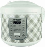 Мультиварка Scarlett SCMC410S02, 900 Вт, 24 программ, Белый (с узором) thumbnav 1