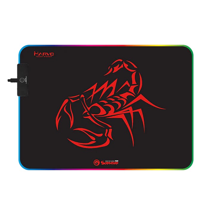 MARVO "MG-08", Gaming Mouse Pad, 7 Colors, 3 RGB effects, Size S (350 x 250 x 4 mm) photo 1