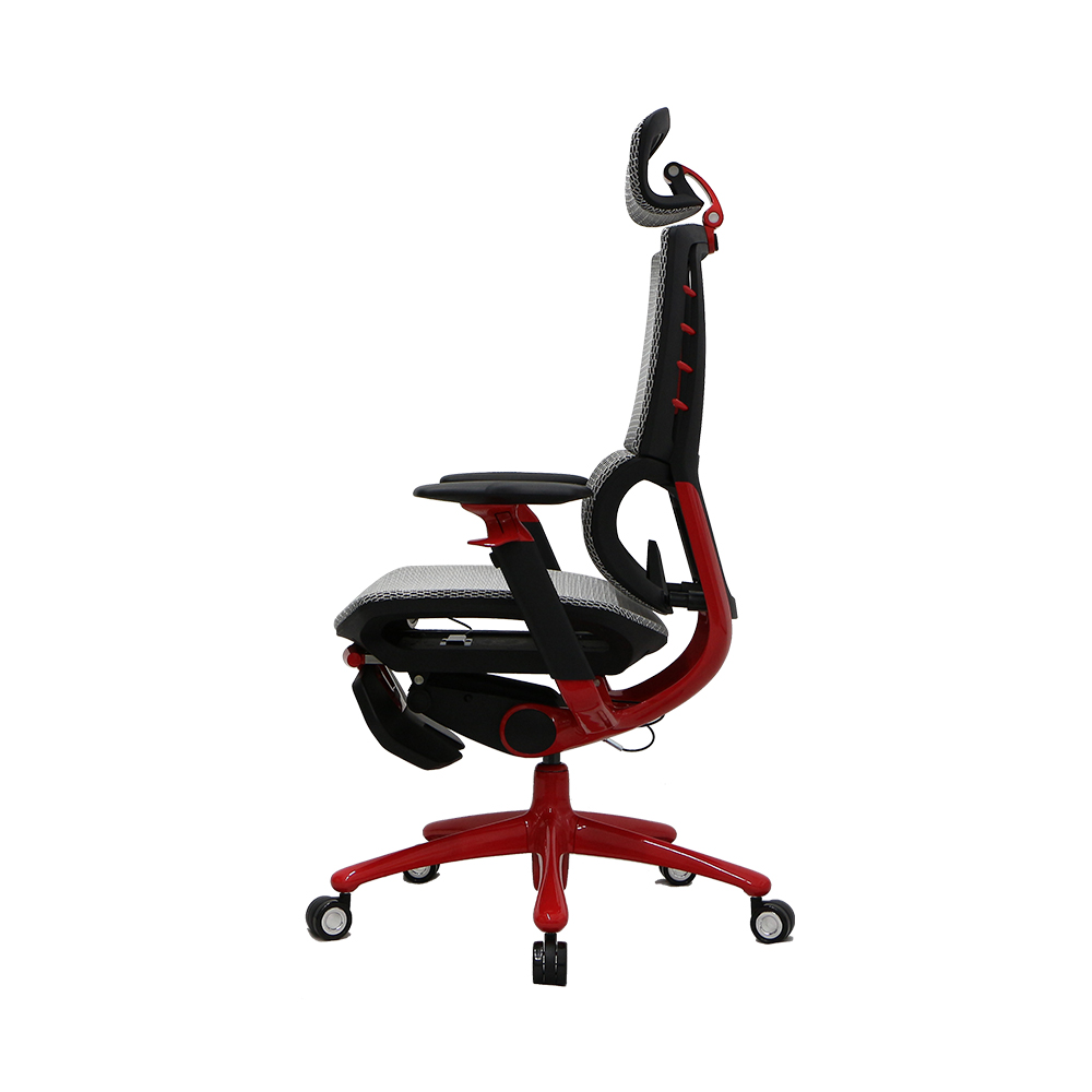 Fotoliu Gaming 1STPLAYER ERGO PLAY/ 160kg/  3D armrest/ White&Red photo 4