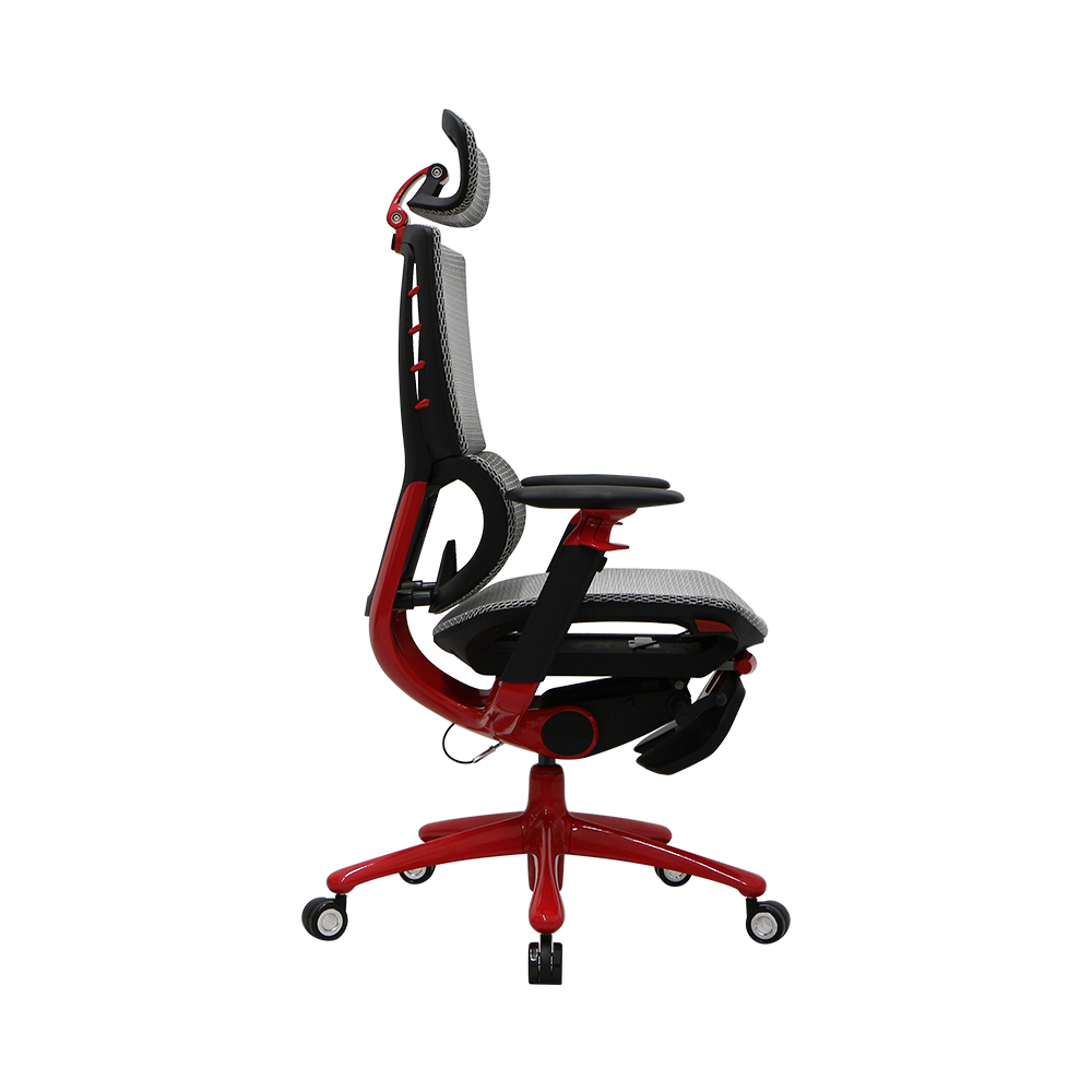 Fotoliu Gaming 1STPLAYER ERGO PLAY/ 160kg/  3D armrest/ White&Red photo 5