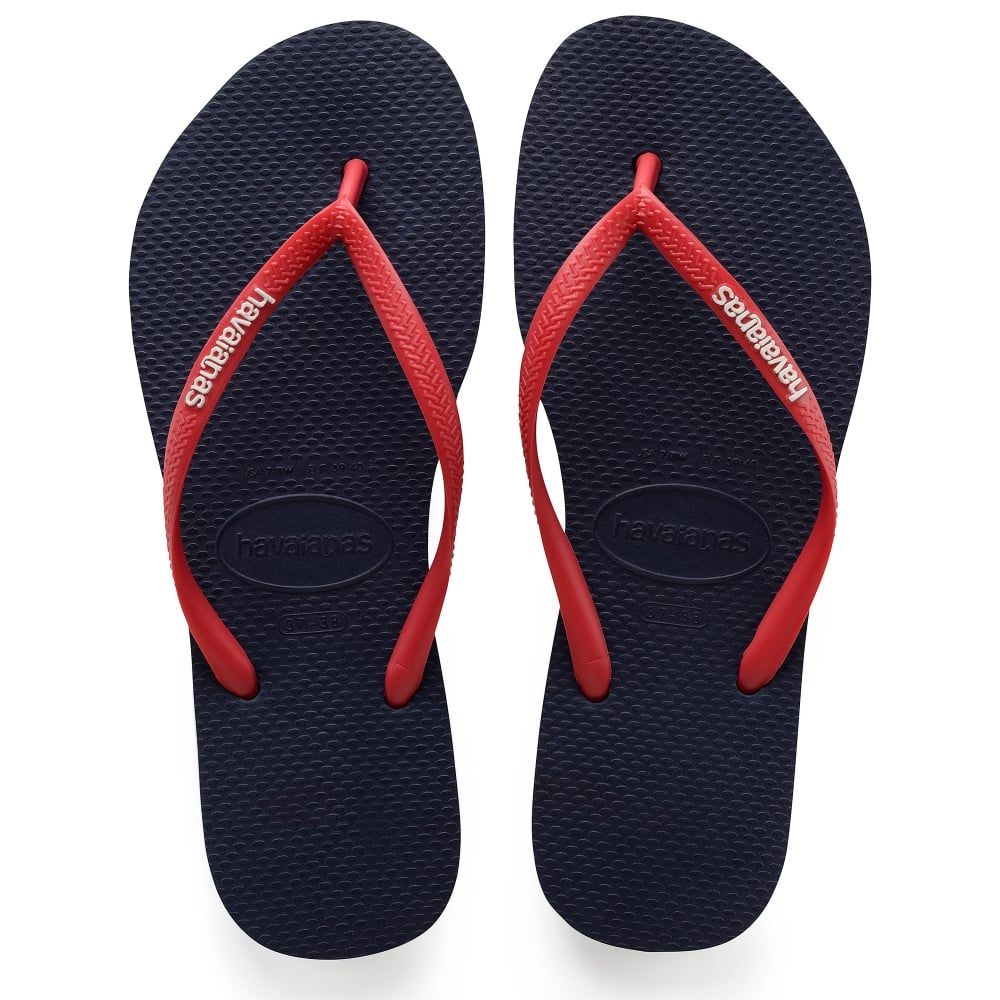 Slapi Havaianas SLIM LOGO pt Femei / 35/36 / Albastru-rosu photo 1 Slapi Havaianas SLIM LOGO pt Femei / 35/36 / Albastru-rosu photo 1