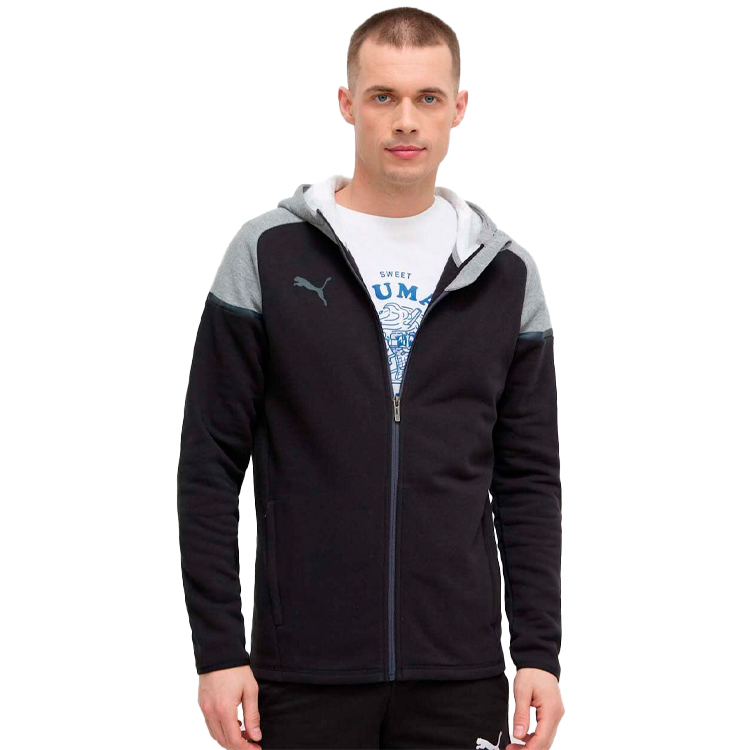 Hanorac pt bărbați Puma Hooded Jkt S Negru photo 5