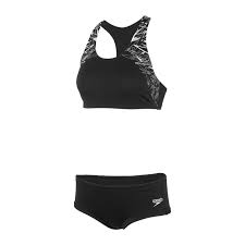 Costum de baie Speedo BOOM PLMT 2PCE AF BLACK/WHITE / Femei / 40 / Negru photo 1