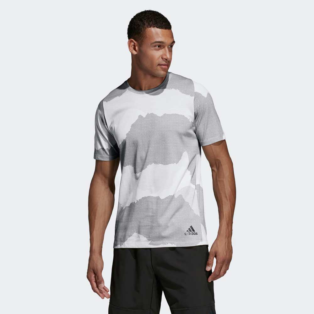 Tricou bărbătesc Adidas FL_TEC GF CAM S Alb-gri photo 2