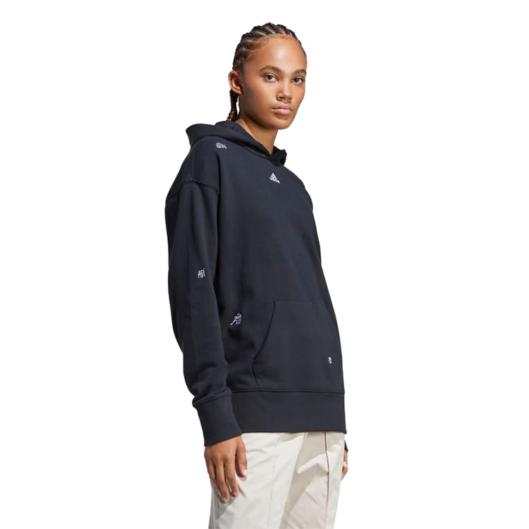 Hanorac Adidas BLUV Q1 HD SWT 2XS Negru Femei photo 4