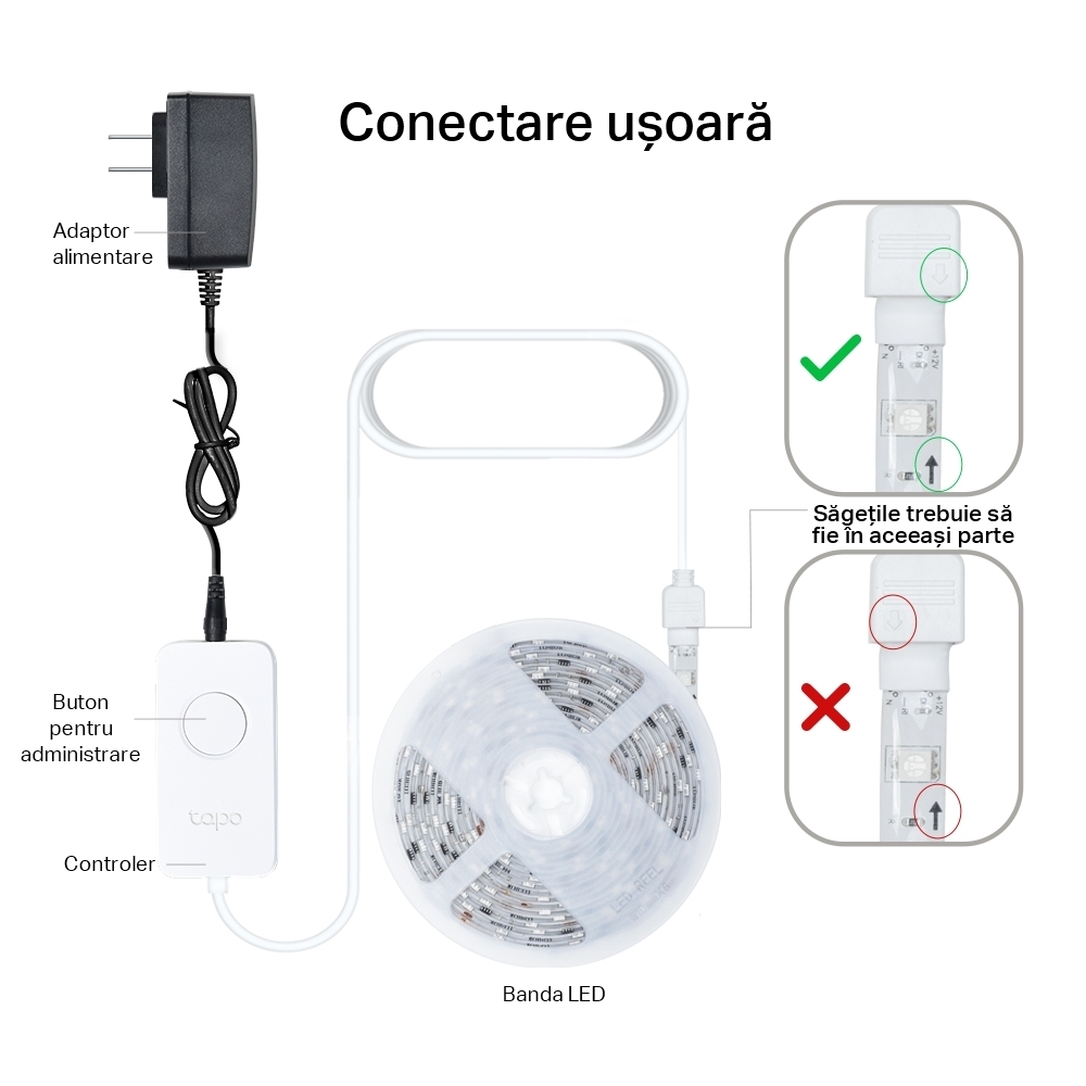 Benda LED Wi-Fi Smart Multicolore TP-LINK Tapo L900-10 / 10m / 2100 mcd / 25000 hours photo 2
