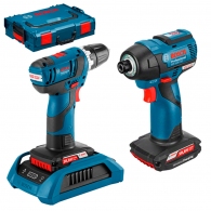 Набор шуруповерт и гайковерт аккумуляторный Bosch Set wireless GSR12V-20 / GDR 12V-100 2x2.5Ah, 06019E0004  thumbnav 1