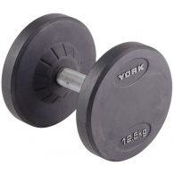 Gantera 12.5 kg YORK Pro-Style Rubber Dumbbell thumbnav 1