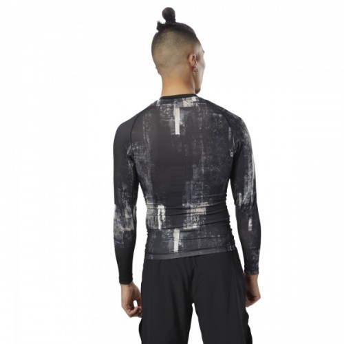 Hanorac pt bărbați Reebok Combat LS RashGuard S Negru photo 3