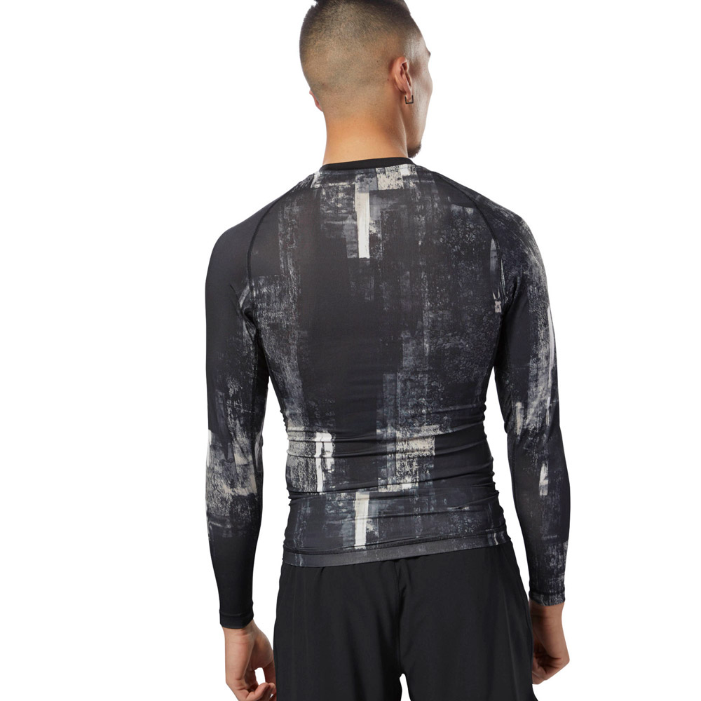 Hanorac pt bărbați Reebok Combat LS RashGuard S Negru photo 4