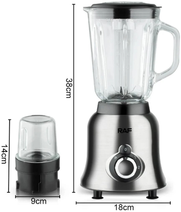 Blender Stationar Raf R304 Inox / 2 viteze / ml photo 3
