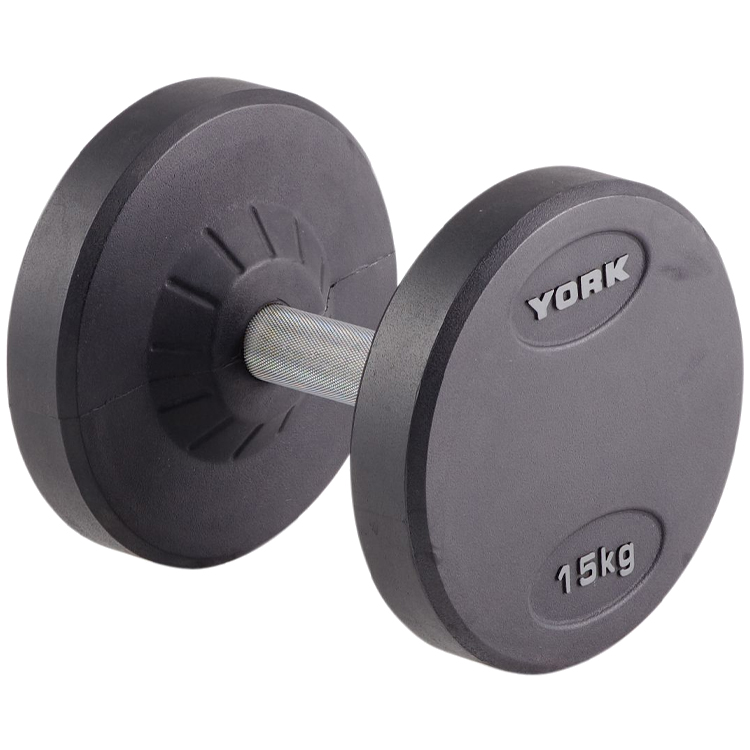 Gantera 15 kg YORK Pro-Style Rubber Dumbbell photo 1
