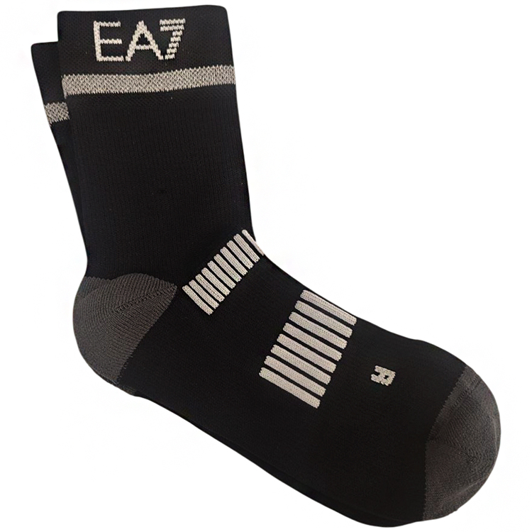 Sosete Unisex EA7 EMPORIO ARMANI SOCKS RUNNING CRUSHER BI-PACK M Negru-alb photo 2