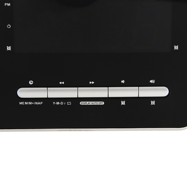 Ceas-radio Vitek VT-6605 Digital / Argintiu cu negru / Mono photo 4