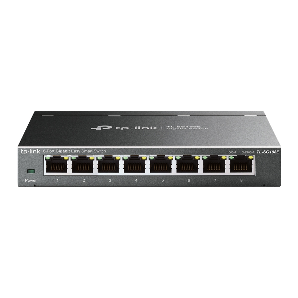 Коммутатор TP-LINK TL-SG108E / 8 port / Gigabit / RJ45 / steel case photo 1