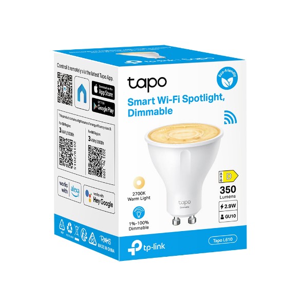 Умная беспроводная лампочка TP-LINK Tapo L610 / GU10 / 2700 K photo 2