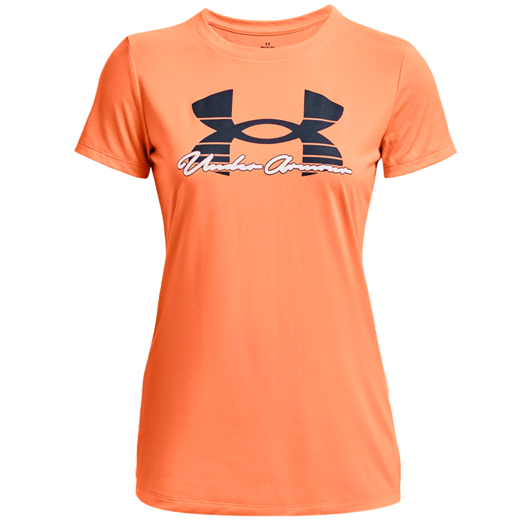 Tricou Under Armour UA Tech Solid Script SSC / Femei / L / Portocaliu photo 1 Tricou Under Armour UA Tech Solid Script SSC / Femei / L / Portocaliu photo 1