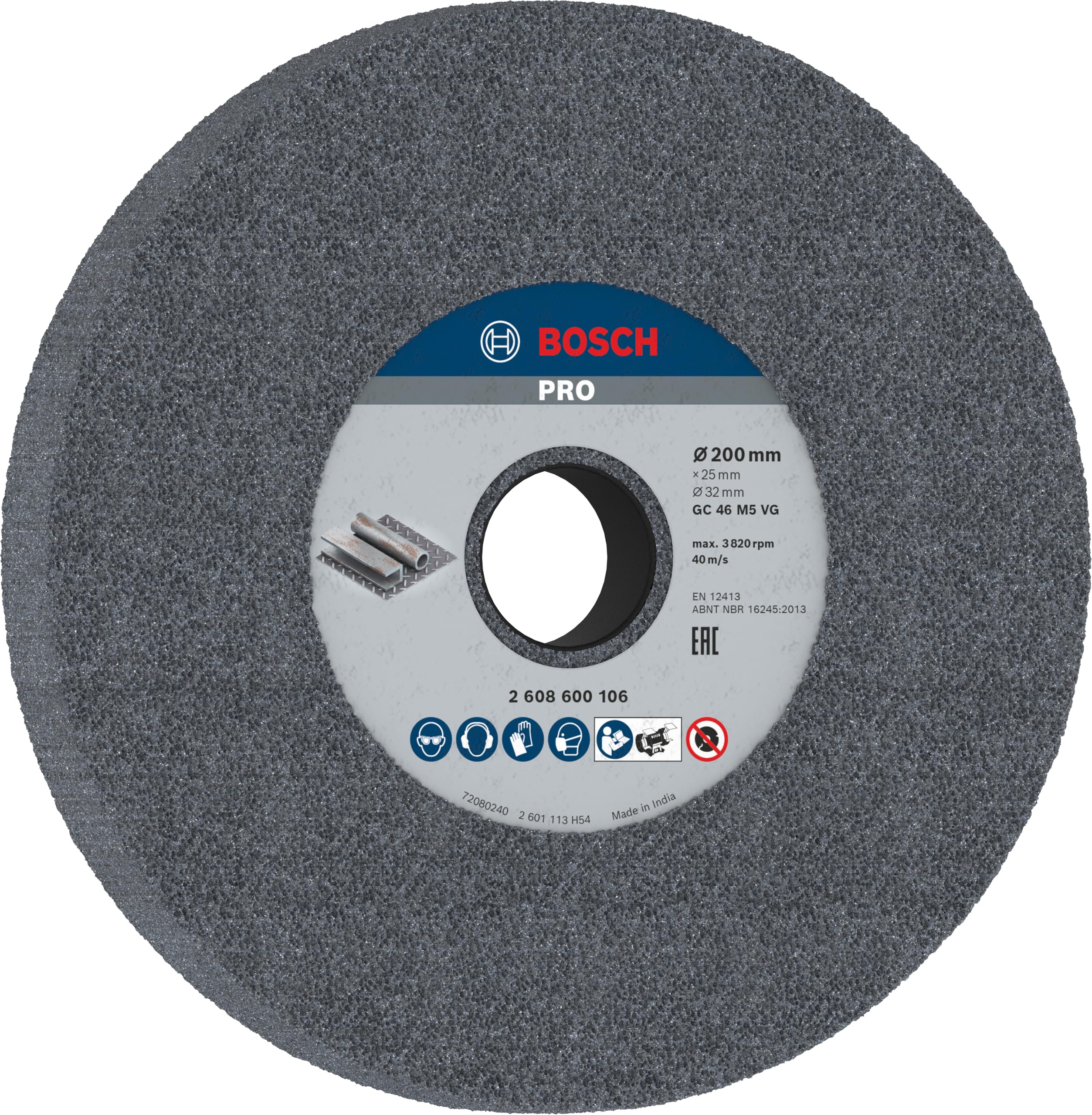 Piatra polizor Bosch 200x22x32,G46, 2608600106 photo 1