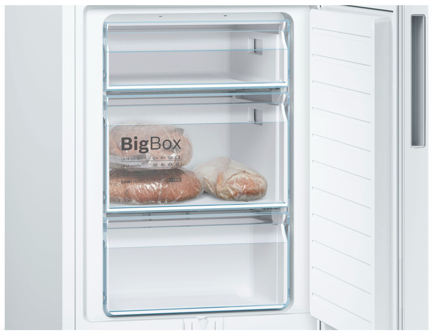Frigider cu doua usi Bosch KGV33UW206 / 287 l / 176 cm / A+ / Alb photo 3