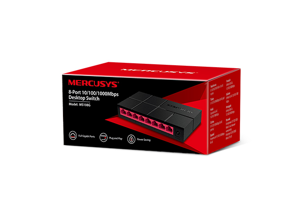 MERCUSYS MS108G  8-port Gigabit Switch, 8 10/100/1000M RJ45 ports, plastic case photo 4
