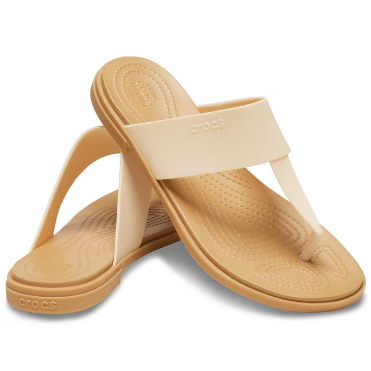Slapi Crocs Tulum Flip W pt Femei / 36-37 / Bej photo 3