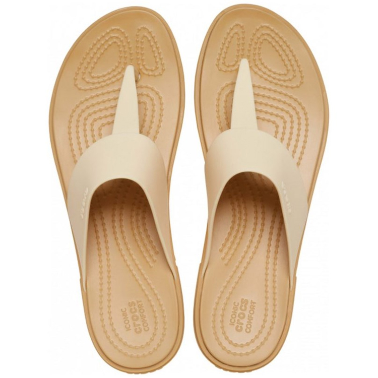 Slapi Crocs Tulum Flip W pt Femei / 36-37 / Bej photo 5