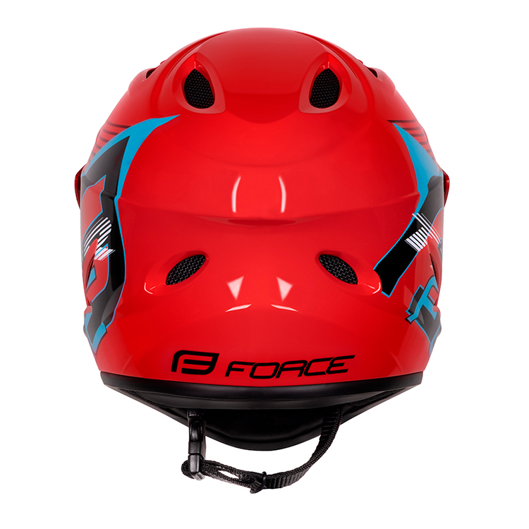Casca de bicicleta Force TIGER downhill Negru-rosu-albastru 902108 photo 3