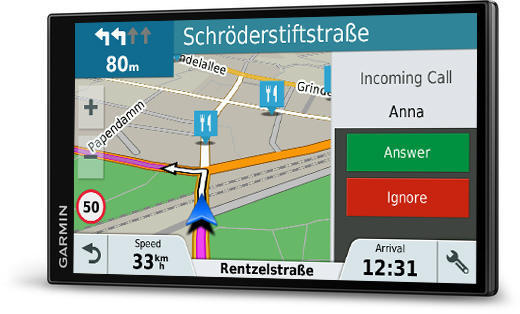GARMIN DriveSmart 61 LMT-D, Licence map Europe+Moldova, 6.95" LCD Edge-to-Edge (1024*600), MicroSD, Bluetooth, WiFi, Hands-free calling, Junction view, Lane assist, Smart notifications,Lifetime traffic updates, Battery life up to 1 hours, 243g photo 1