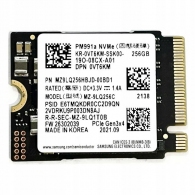 M.2 NVMe SSD 256GB  Samsung  PM991a, Interface: PCIe3.0 x4 / NVMe1.3, M2 Type 2242 form factor, Sequential Read: 3100 MB/s, Sequential Write: 1300 MB/s, Max Random 4k: Read / Write: 64K IOPS/220K IOPS, Samsung Phoenix controller, V-NAND TLC, Bulk thumbnav 1