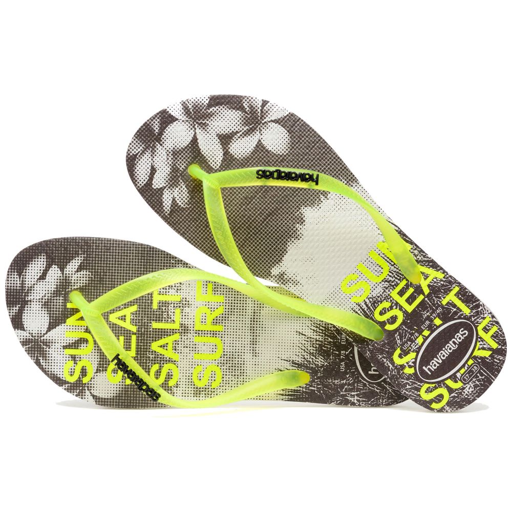 Slapi Havaianas SLIM PAISAGE pt Femei / 35/36 / Galben photo 4