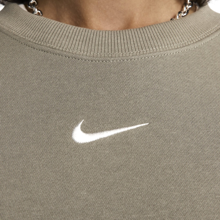 Jacheta Nike W NSW STYLE FLC CREW OOS L Gri Femei photo 2